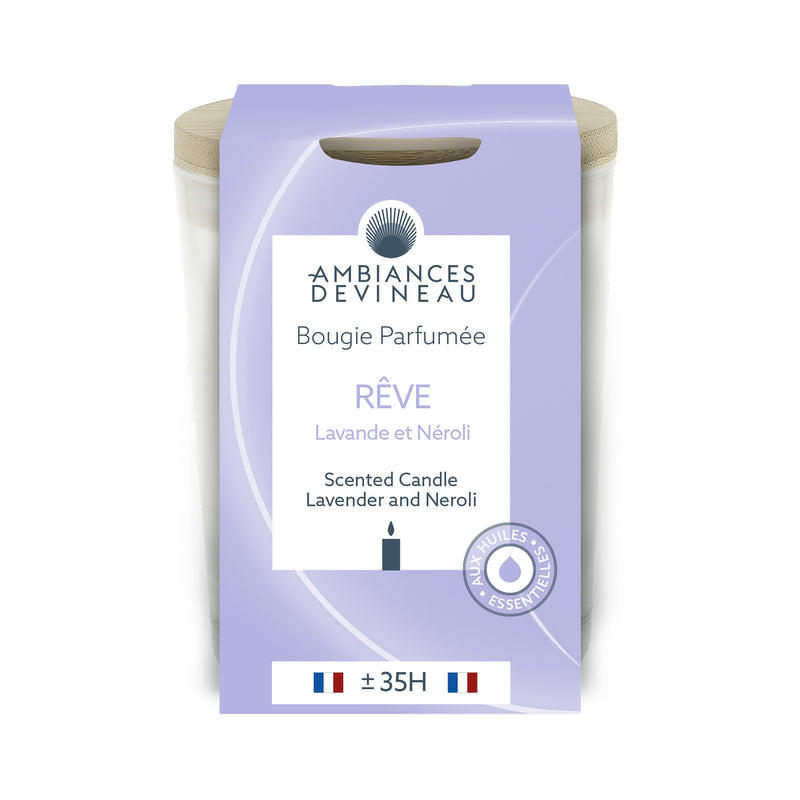 Bougie parfumée 35h Rêve (Lavande Camomille) - Ambiances Devineau