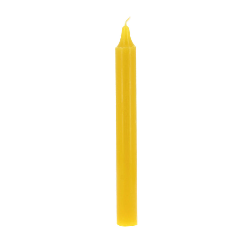 12 bougies de table non parfumées 7h jaunes