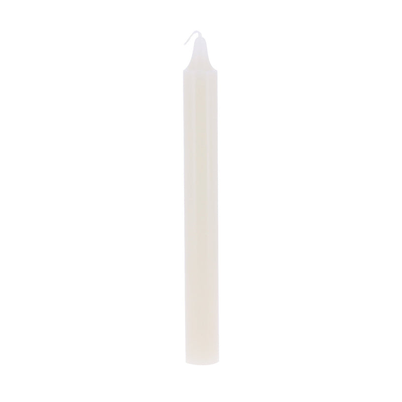 12 bougies de table non parfumées 7h blanc cassé